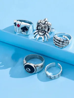 14981 1b-01-02 Anillos góticos 6 Pzas