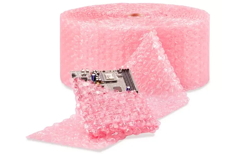 Anti-Static Industrial Bubble Roll - 1⁄2", 12" x 250', Non-Perforated