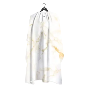 Barber Flow Marble Gold on White Cape