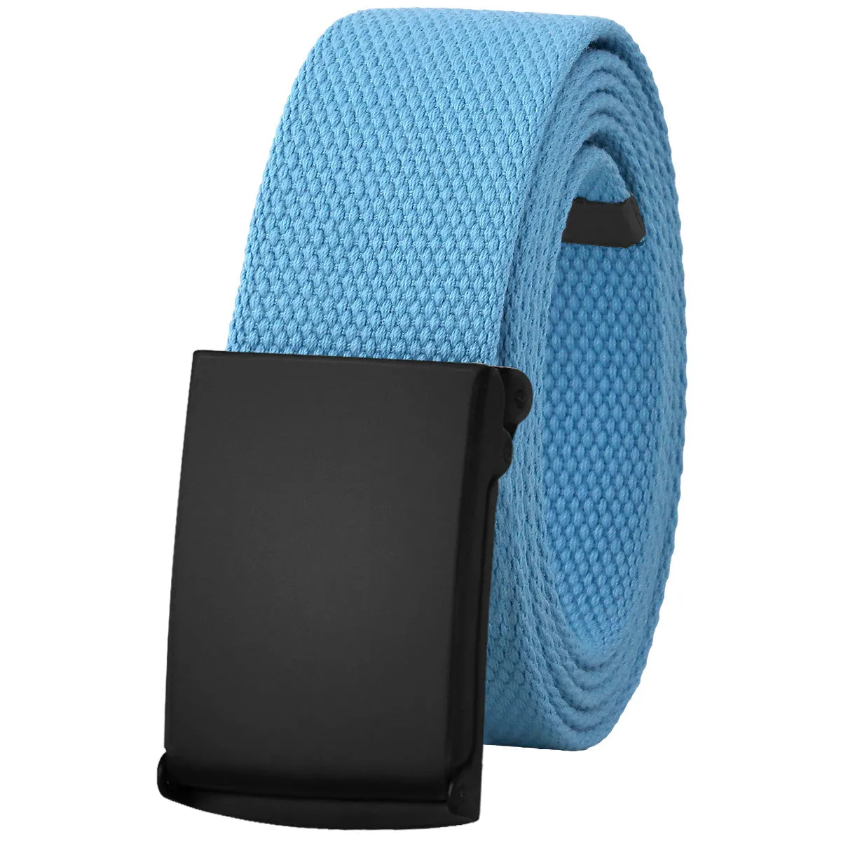 Canvas Web Belt Fully Adjustable Cut to Fit Golf Belt Flip Top Black Buckle