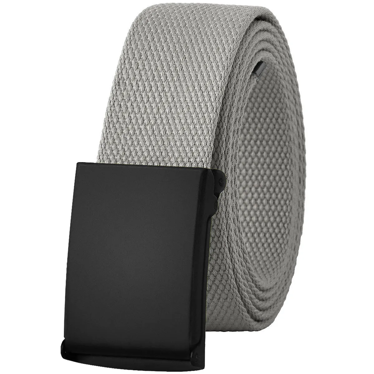 Canvas Web Belt Fully Adjustable Cut to Fit Golf Belt Flip Top Black Buckle
