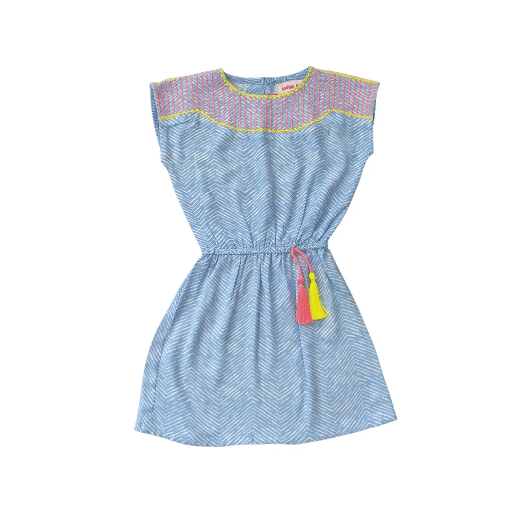 Clara Dress in Blue Sabine