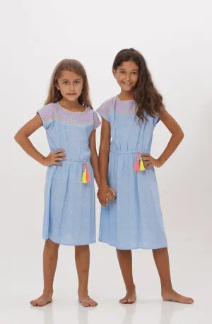 Clara Dress in Blue Sabine