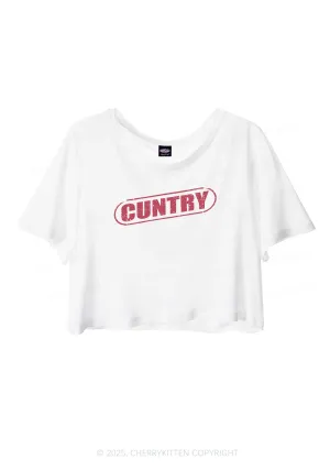 Cuntry Y2K Sheer Crop Tee Cherrykitten