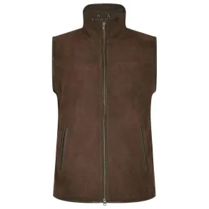 Dubarry Dunhill Mens Leather Gilet - Walnut