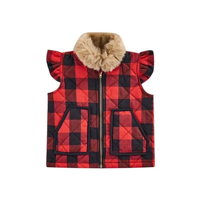 Girl Plaid Vest