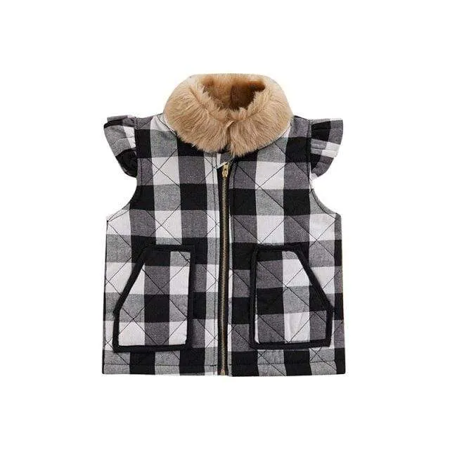 Girl Plaid Vest