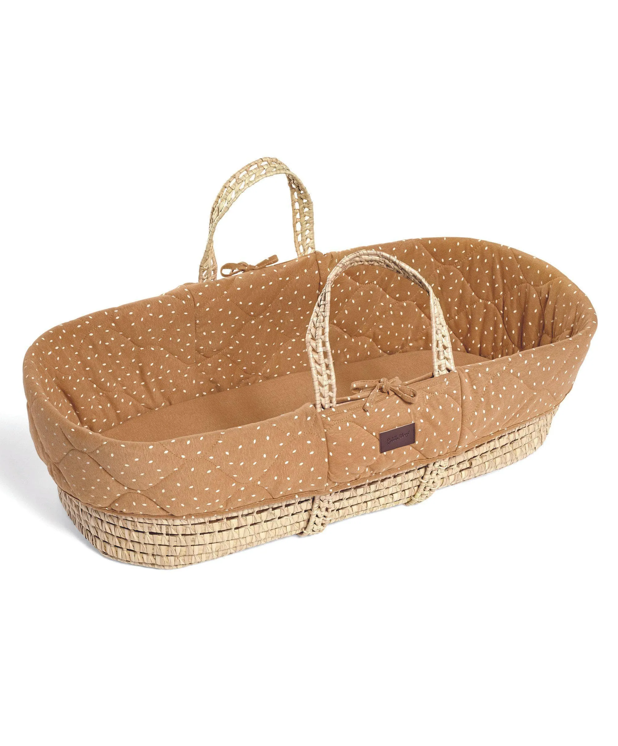 Little Green Sheep Moses Basket & Stand - Honey / Natural