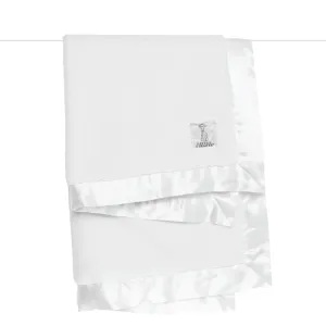 Luxe Solid Baby Blanket - White by Little Giraffe