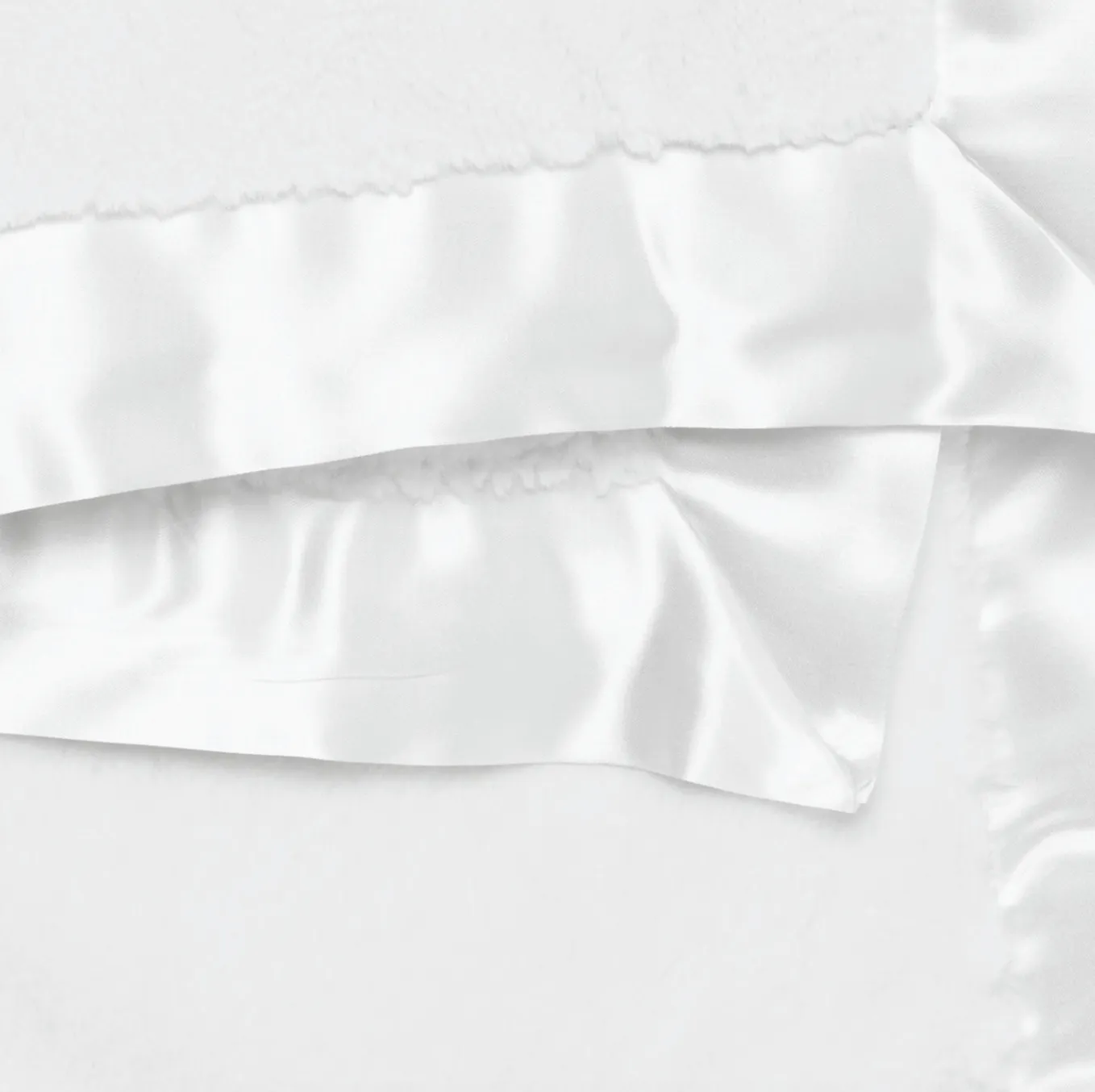 Luxe Solid Baby Blanket - White by Little Giraffe