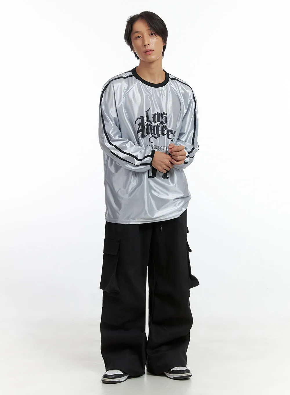 Men's Graphic Jersey Long Sleeve T-Shirt IO402