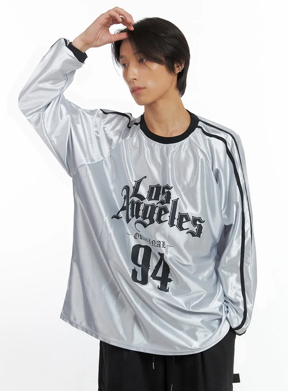 Men's Graphic Jersey Long Sleeve T-Shirt IO402