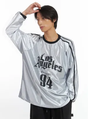 Men's Graphic Jersey Long Sleeve T-Shirt IO402