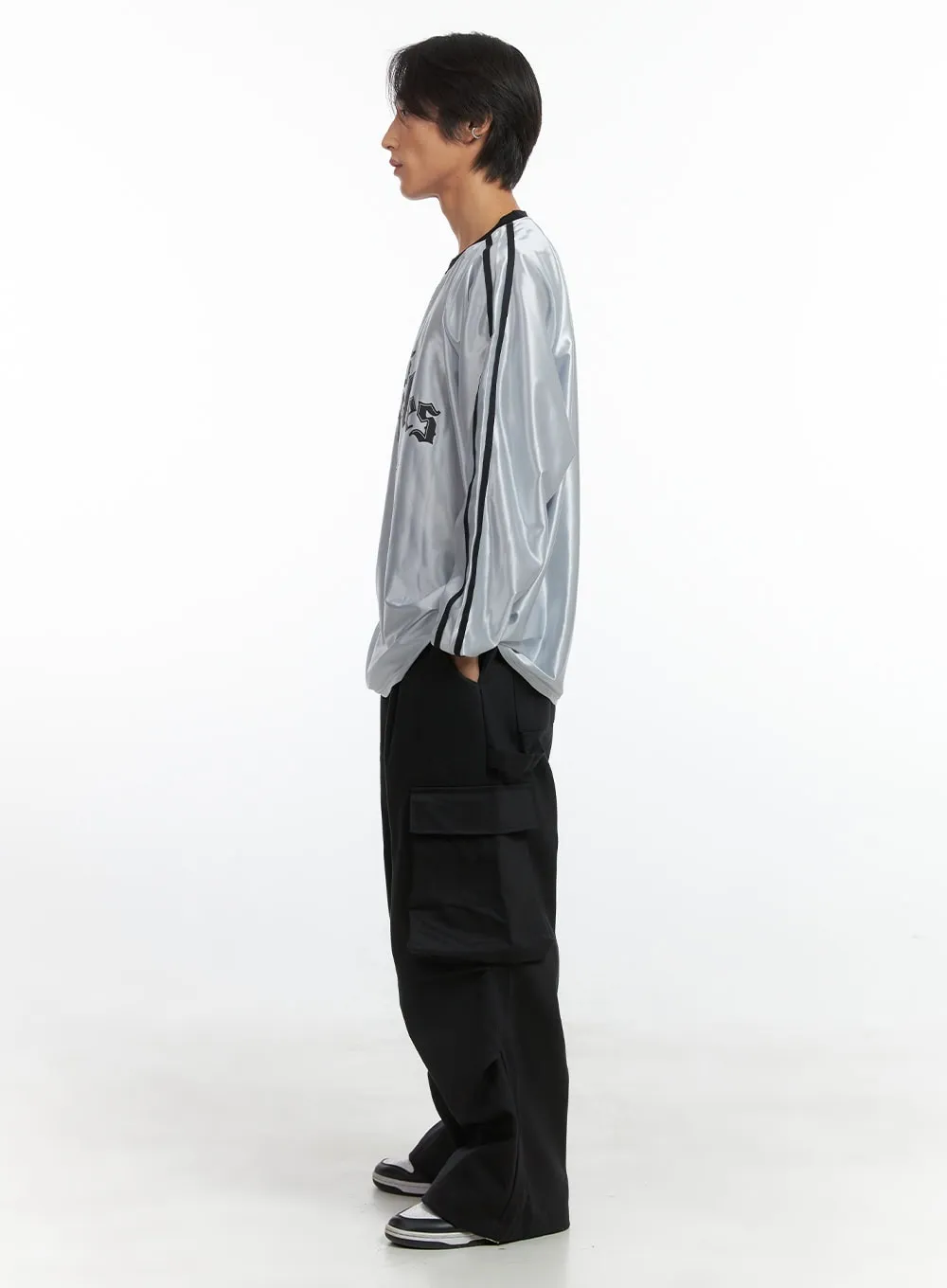Men's Graphic Jersey Long Sleeve T-Shirt IO402