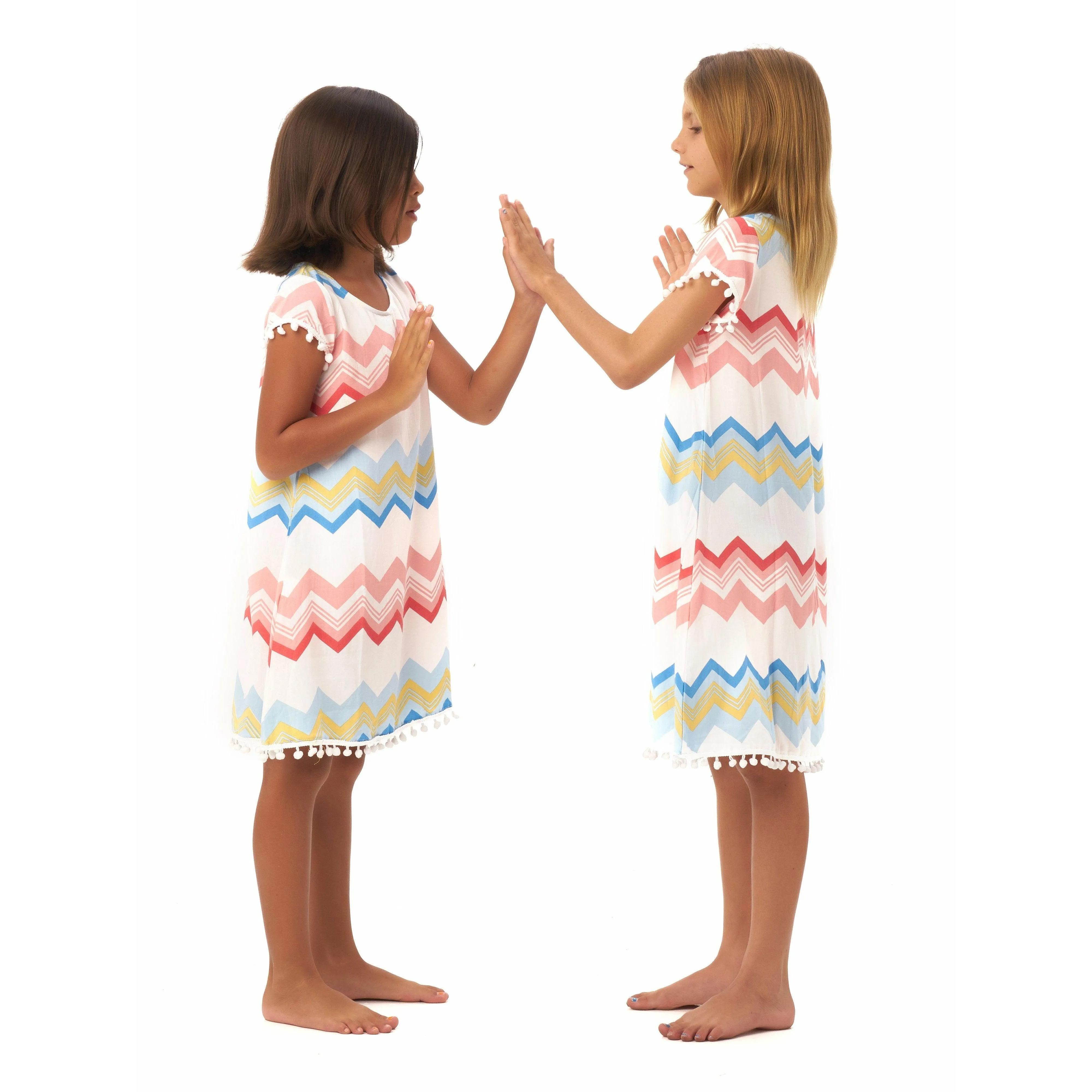 Milan Dress in Colorful Chevron