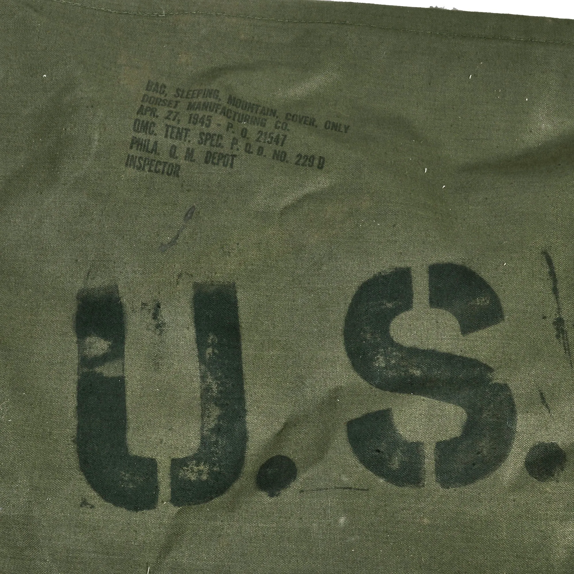Original U.S. WWII 10th Mountain Division Skiing Troops Uniform and Equipment with Skis and Poles