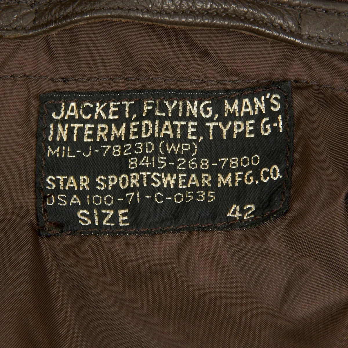 Original USMC Pilot Type G-1 Leather Flight Jacket Red Devils - Vietnam War Era