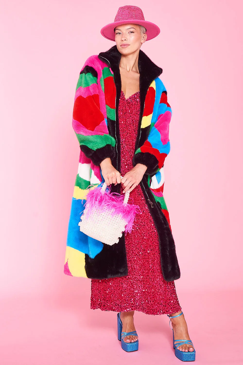 Picasso Bamboo Hand Painted Maxi Coat