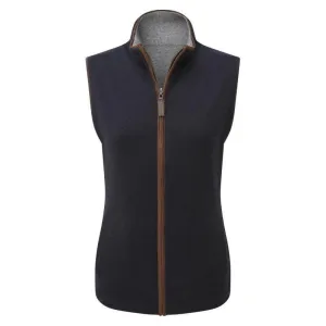Schoffel Ladies Reversible Merino/Cashmere Gilet - Navy/Grey