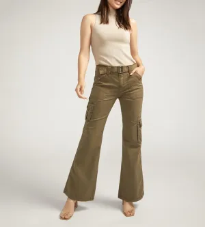Silver Jeans Ladies Military Green Y2K Cargo Pant
