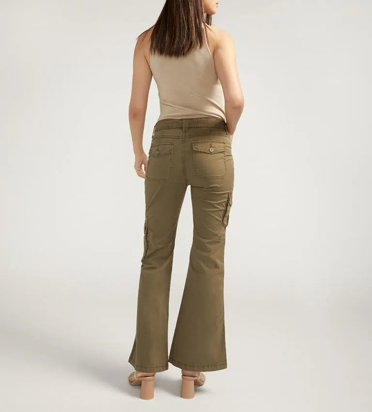 Silver Jeans Ladies Military Green Y2K Cargo Pant