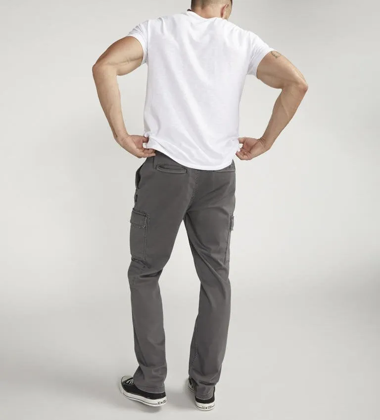 Silver Jeans Mens Dark Grey Pull On Cargo Pant