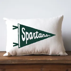 Spartans Pennant Decorative Pillow