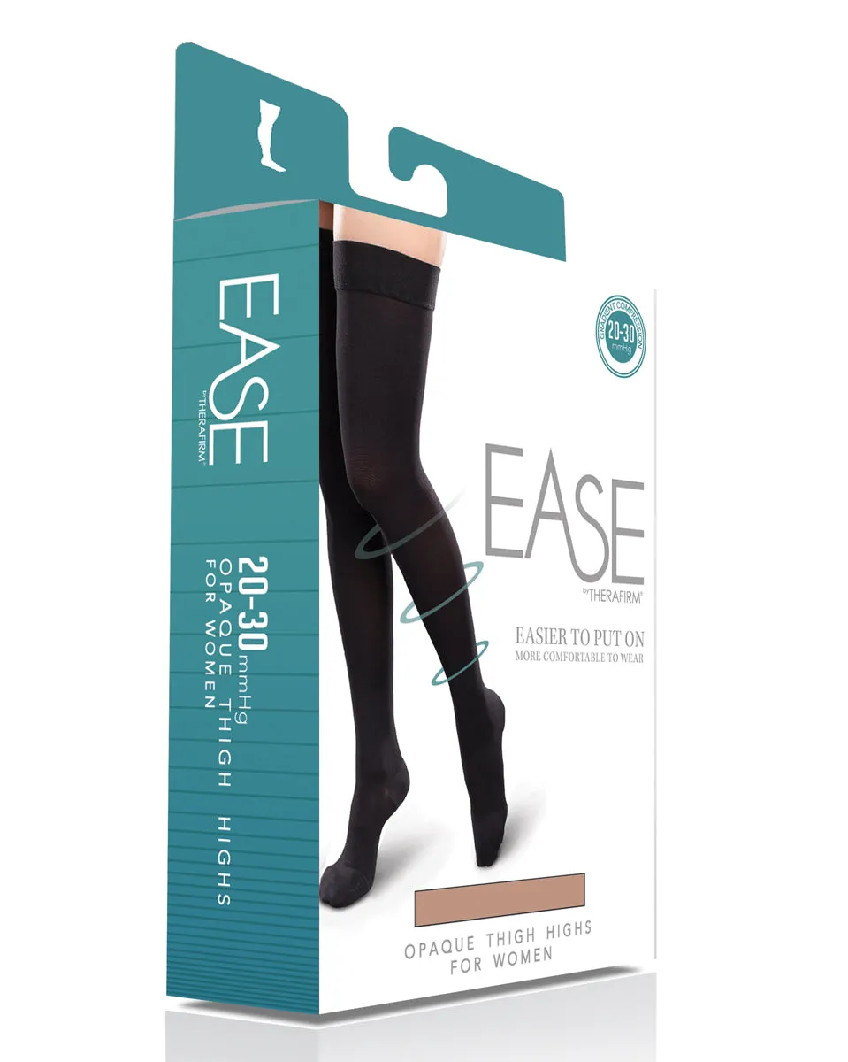 Therafirm Ease Opaque Women's Closed Toe Thigh High 20-30 mmHg