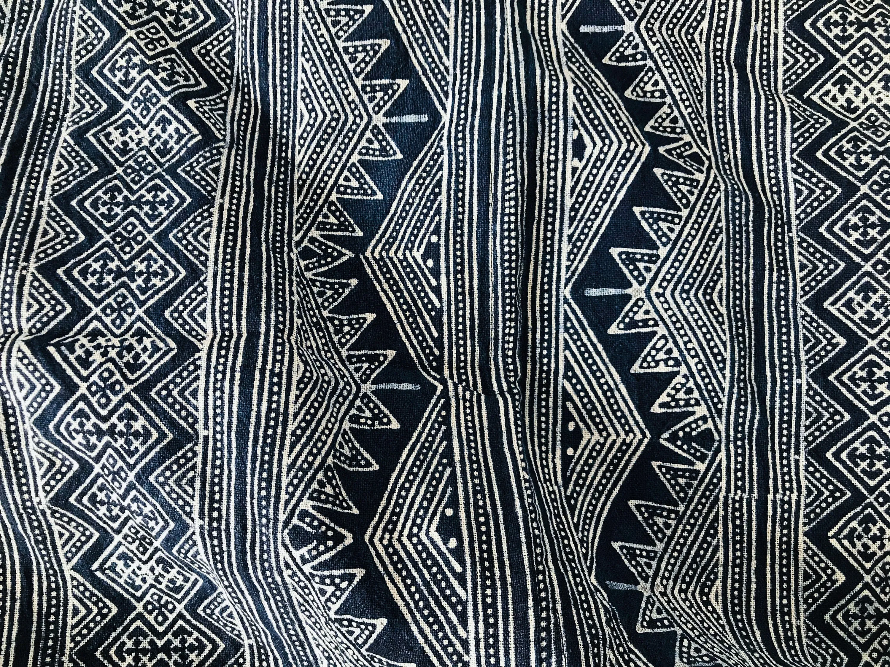 Vintage Hmong Indigo Caftan Dress XS-M