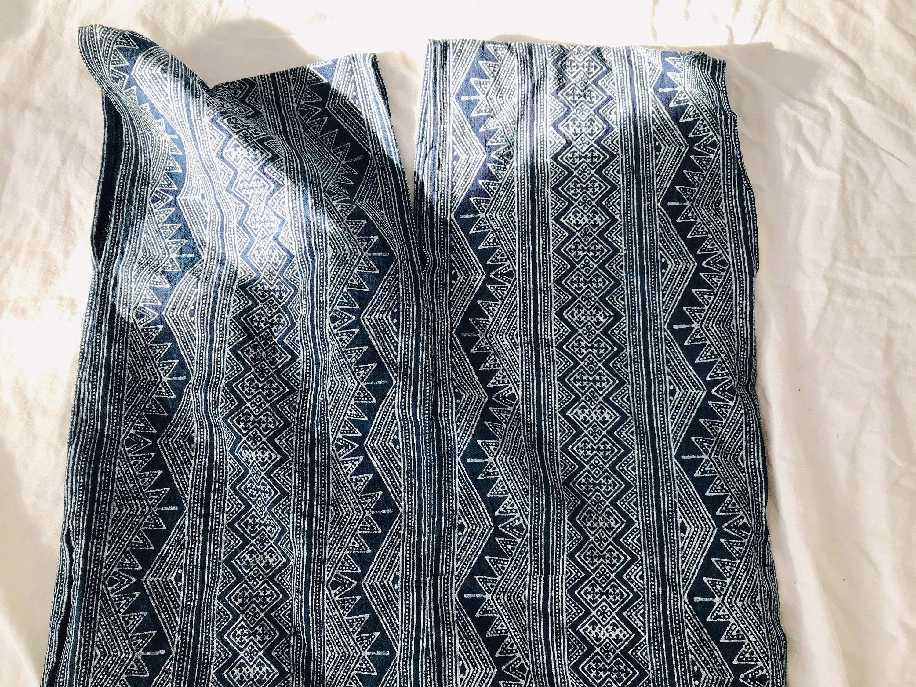 Vintage Hmong Indigo Caftan Dress XS-M