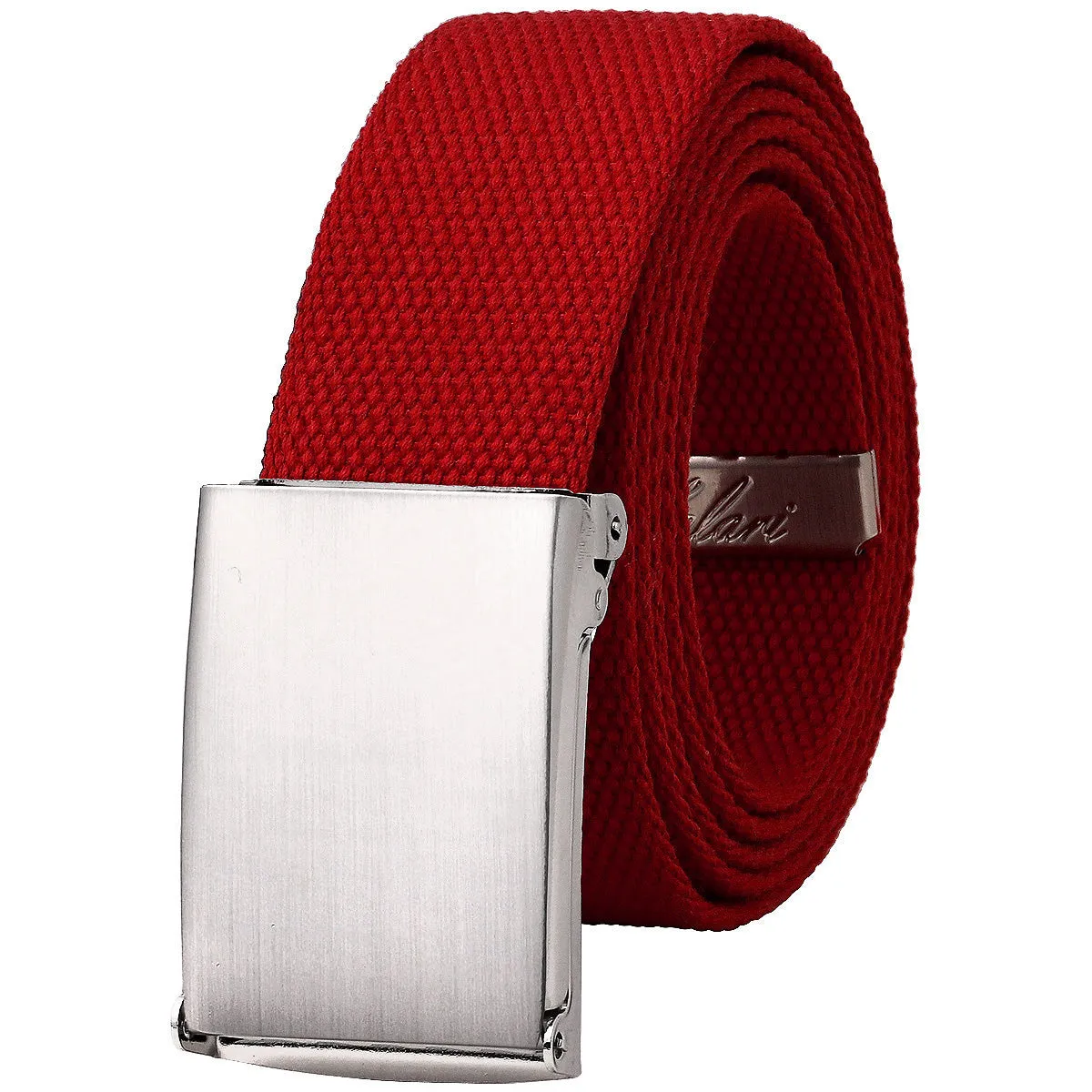 Web Belt Fully Adjustable Cut to Fit Golf Belt Flip Top Silver Buckle