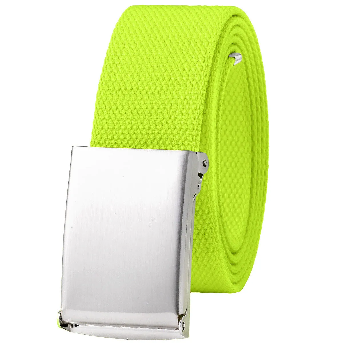 Web Belt Fully Adjustable Cut to Fit Golf Belt Flip Top Silver Buckle