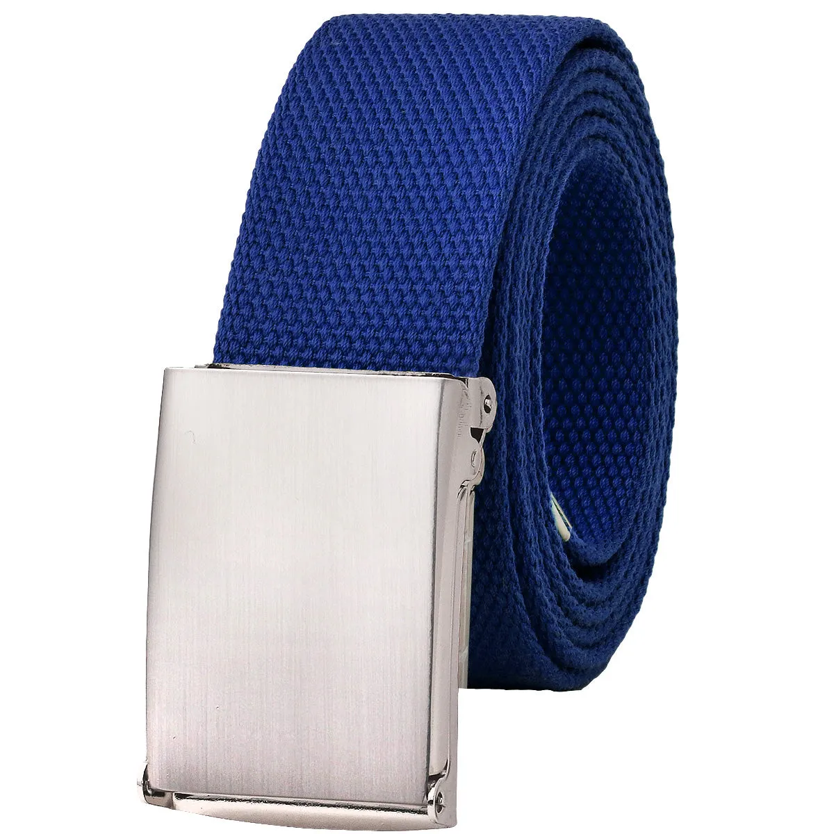 Web Belt Fully Adjustable Cut to Fit Golf Belt Flip Top Silver Buckle