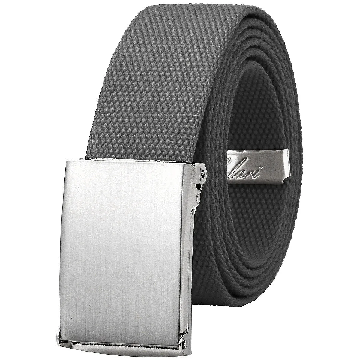 Web Belt Fully Adjustable Cut to Fit Golf Belt Flip Top Silver Buckle