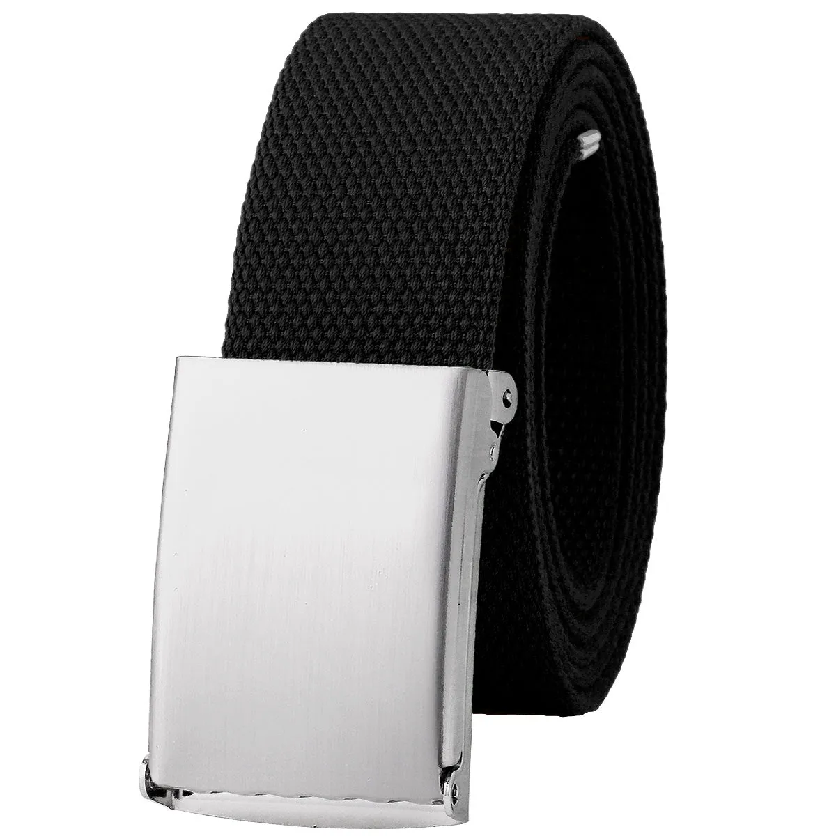 Web Belt Fully Adjustable Cut to Fit Golf Belt Flip Top Silver Buckle