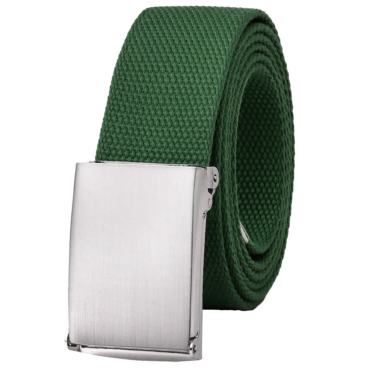 Web Belt Fully Adjustable Cut to Fit Golf Belt Flip Top Silver Buckle