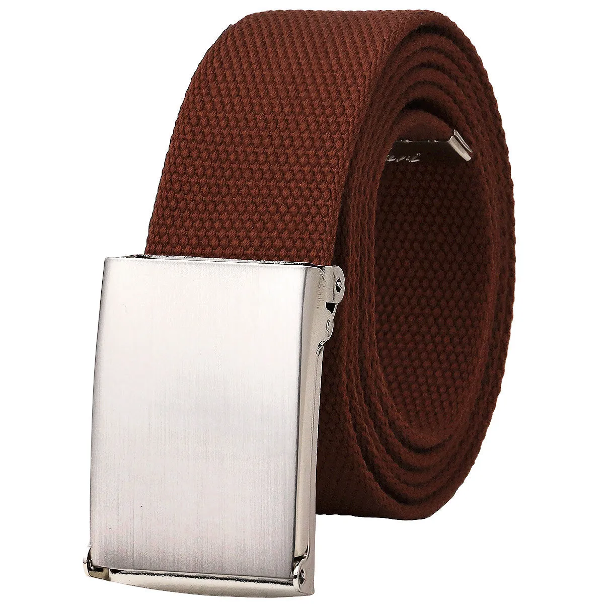Web Belt Fully Adjustable Cut to Fit Golf Belt Flip Top Silver Buckle